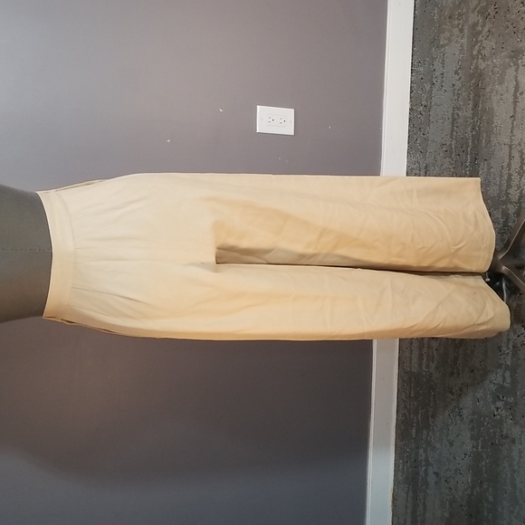 100% pure silk Ports International high waisted wide leg trousers side buttons - Picture 6 of 13